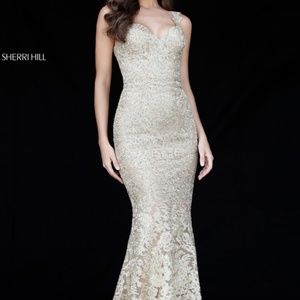 Sherri Hill Gold Dress No. 51571